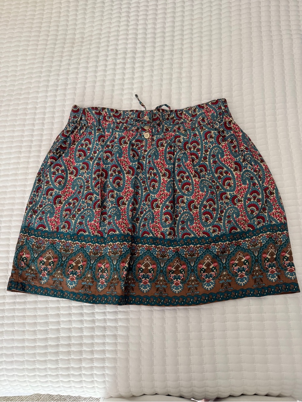 Converse Print Mini Skirt in Blue and Red
